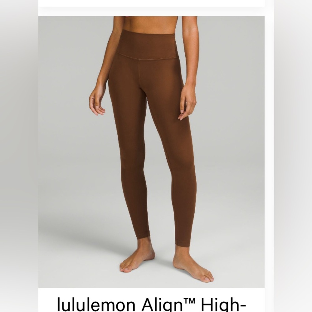 Brown lulu align leggings size 14